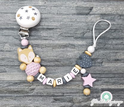 Personalisierte Schnullerkette mit Namen / Namenskette Baby